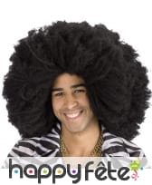 Perruque noire afro, volumineuse