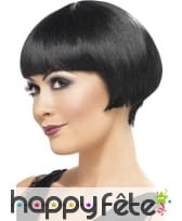 Perruque noire cheveux courts, image 1