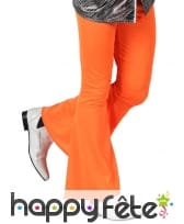 Pantalon orange disco pattes d'eph pour homme