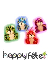 Peluche ours décor flammes