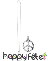 Pendentif peace and love en métal, image 1