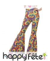 Pantalon pat d'eph coloré hippie pour femme