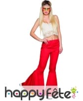 Pantalon patte d'eph rouge pour femme, image 1