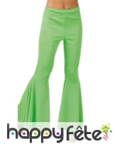 Pantalon patte d'eph vert pour femme, image 2