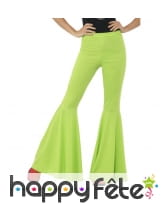 Pantalon patte d'eph vert pour femme