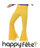 Pantalon pattes d'eph jaune pour homme adulte