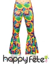 Pantalon pattes d'eph motif hippie coloré, femme, image 1
