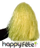 Pom-pom jaune raphia nylon