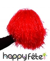 Pom-pom rouge raphia nylon