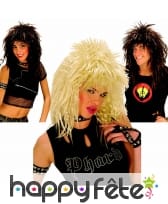 Perruque rock ébouriffée mi-longue