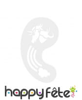 Pochoir réutilisable en forme de licorne, visage