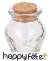 Pot rond en verre de 5cm avec bouchon de liège