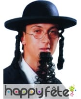 Perruque rabbi jacob, bouc, chapeau et boucle