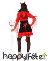 Petite robe rouge et noire de diablesse pour femme, image 1