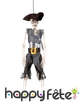 Pirate squelette d&eacute;coratif de 40cm &agrave; suspendre