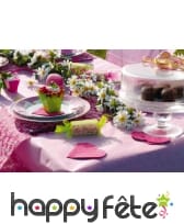 Petites Serviettes en forme de coeur fuchsia, image 1