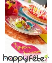 Petites Serviettes en forme de coeur fuchsia, image 2