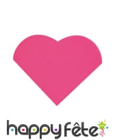 Petites Serviettes en forme de coeur fuchsia