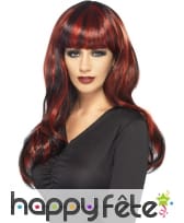 Perruque sirène rouge et noire