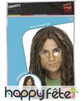 Perruque style reggae brune, image 1