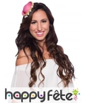 Petit sombrero rose sur serre-tête