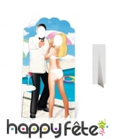 Passe-tête agent secret et bimbo