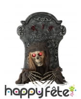 Pierre tombale avec squelette lumineux 60cm