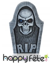 Pierre tombale crâne lumineux de 53cm