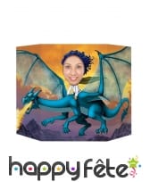 Passe tête dragon de 93 x 63 cm