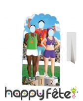 Passe-têtes de sportifs sur podium
