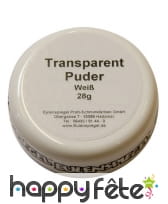 Poudre transparente fixatrice pour maquillage