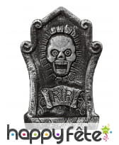 Pierre tombale RIP avec tête de mort, 44 x 30 cm