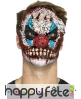Prothèse visage de clown horrible, mousse de latex, image 4