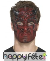 Prothèse visage de diable en latex, image 4