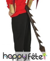 Queue de dragon rigide effet écailles noirs 29cm