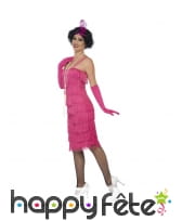 Robe années 20 à franges rose, flappers, image 1