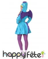 Robe à capuche de dragon bleu pour femme, image 1