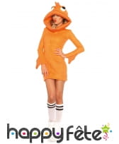 Robe à capuche de poisson orange