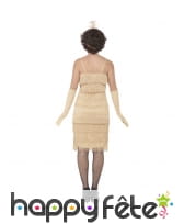 Robe à franges dorées mi-longues, années 20, image 2