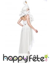 Robe blanche de Cygne queue de pie avec coiffe, image 1