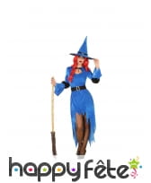 Robe bleue de sorci&egrave;re pour adulte