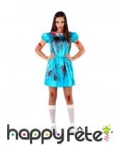 Robe bleue ensanglantée pour adulte