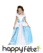 Robe bleue et blanche de petite princesse