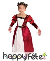 Robe beige noire de petite comtesse médiévale