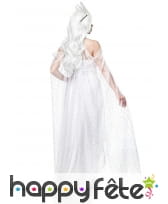 Robe blanche queue de pie de reine des glaces, image 1