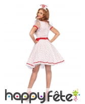Robe blanche rouge d'infirmière rétro, image 1