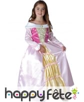 Robe bouffante rose de princesse pour fillette