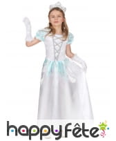 Robe blanche scintillante de princesse pour enfant