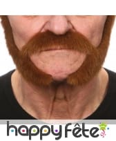 Rouflaquettes chatain avec moustaches