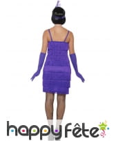 Robe courte charleston à franges, violette, image 1